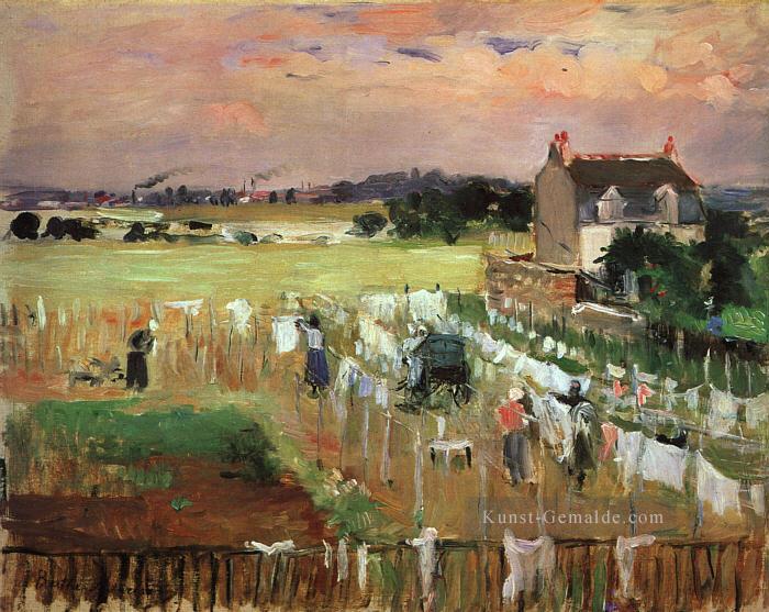 die Wäsche Hanging out Berthe Morisot Dry Ölgemälde